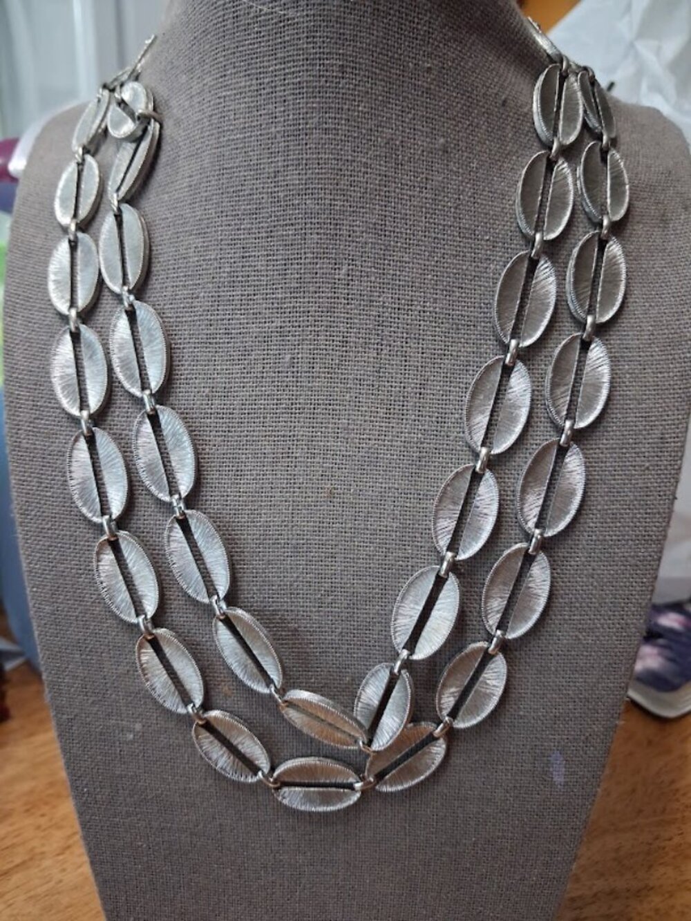 Vintage Double stranded Statement necklace